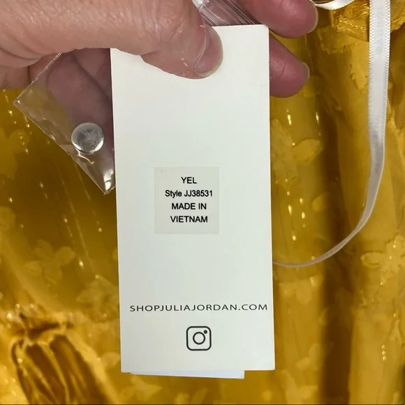 NWT Nordstrom Julia Jordan Size 12 Mustard Yellow Jacquard Midi Dress New W Tags - Picture 15 of 16